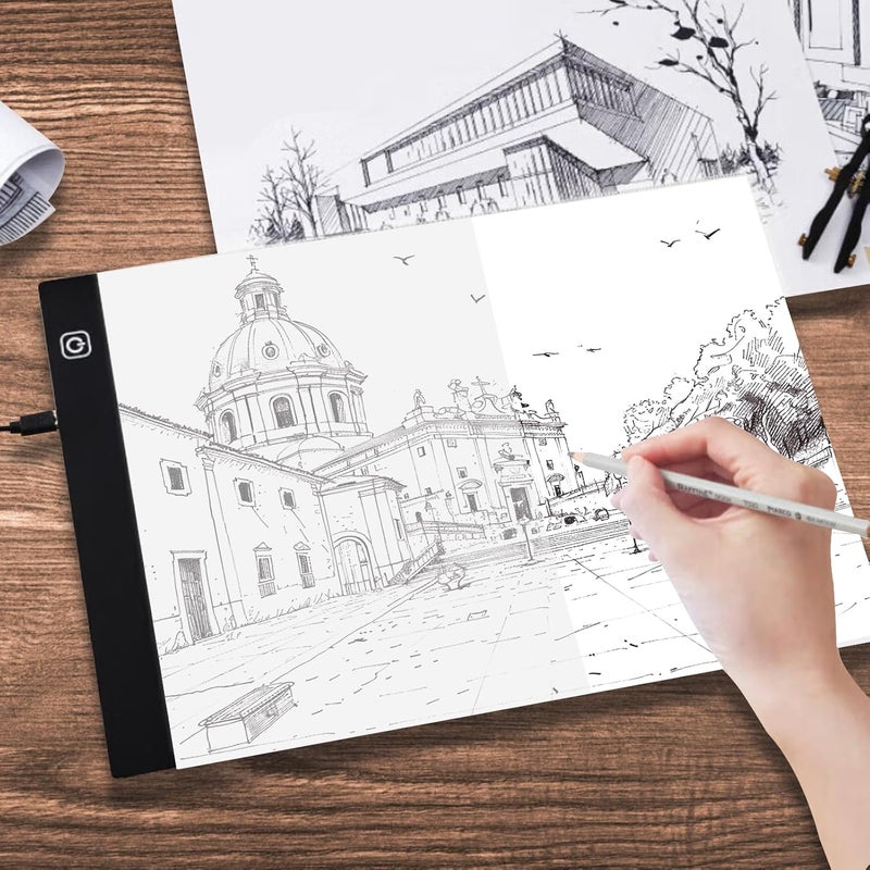 Crehatos ورق تتبع 8.5" x 11"، لوح تتبع شفاف، 100 ورقة 38lb/60gsm ورق فني من الفيلوم - Image 2